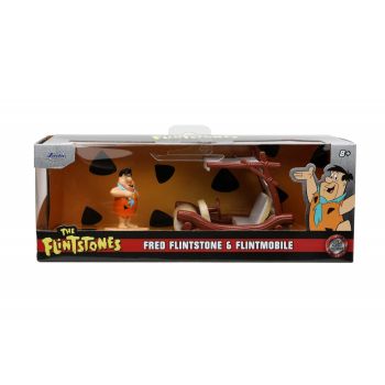 Jada Set Masinuta Metalica Flintmobilul Figurina Fred Flintstone