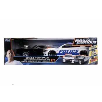 Set Masinute Fast and Furious RC Toyota Supra Dodge Charger SRT 1:16