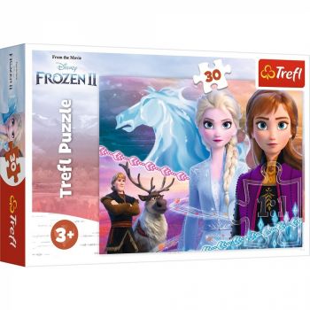 Puzzle Trefl 30 Frozen 2 - Curajoasele Surori ieftin