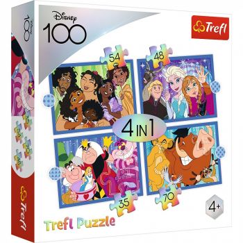 Puzzle Trefl Disney 4in1 Minunata Lume Disney