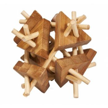 Joc logic IQ din lemn bambus Stickstriangles