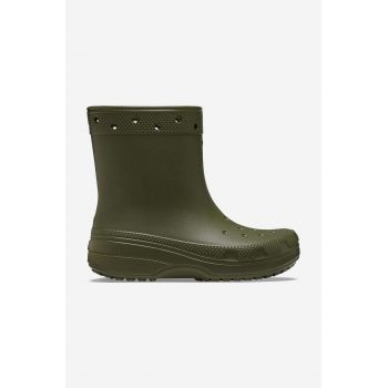 Crocs cizme Classic Rain Boot culoarea verde 208363.ARMY.GREEN-GREEN ieftine
