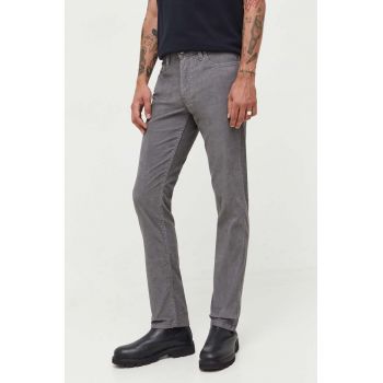 Levi's pantaloni de catifea cord 511 SLIM culoarea gri, mulata de firma originali