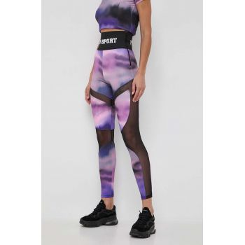 PLEIN SPORT colanti femei, culoarea violet, modelator