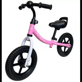 Bicicleta fara pedale 12 inch Nice Kids White Pink de firma originala