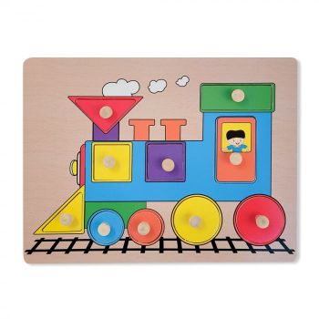 Puzzle Incastru din Lemn - Trenulet Montessori ieftina