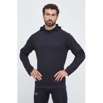 adidas Performance hanorac de antrenament culoarea negru, cu glugă, cu imprimeu