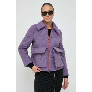 Beatrice B geaca de lana culoarea violet, de tranzitie de firma originala