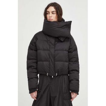 Herskind geaca femei, culoarea negru, de iarna, oversize