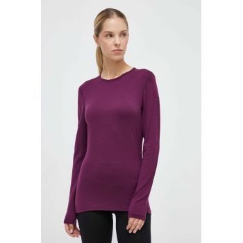 Icebreaker longsleeve funcțional 260 Tech culoarea violet