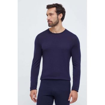 Icebreaker longsleeve funcțional Merino 260 Tech culoarea albastru marin de firma originala