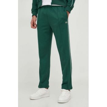 Lacoste pantaloni de trening culoarea verde, uni de firma originali