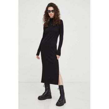 Marc O'Polo rochie culoarea negru, midi, mulata de firma originala