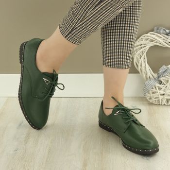 Pantofi Casual Dama Verzi Cu Siret Palma de firma originali
