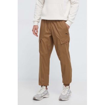 Puma pantaloni barbati, culoarea maro, neted