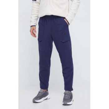 Puma pantaloni de trening culoarea albastru marin, neted ieftini