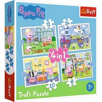 Puzzle Trefl 4 in 1 Peppa Pig