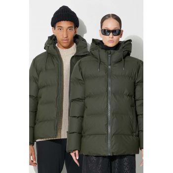 Rains geacă 15120 Jackets culoarea verde, de iarnă