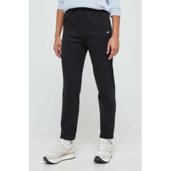 Reebok Classic pantaloni de trening culoarea negru, neted ieftin