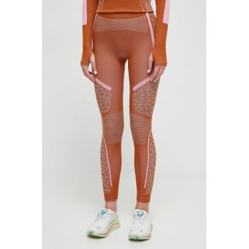 adidas by Stella McCartney leggins de antrenament x TERREX True Nature culoarea portocaliu, modelator de firma originali