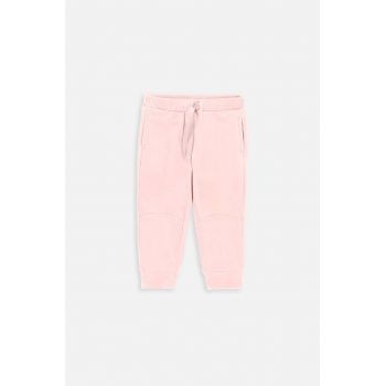 Coccodrillo pantaloni de trening pentru bebeluși ZC3120101SGN SOFT ALPINE GIRL NEWBORN culoarea roz, neted ieftini