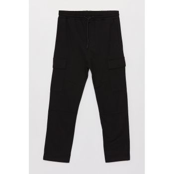 Pantaloni cargo de trening cu talie ajustabila