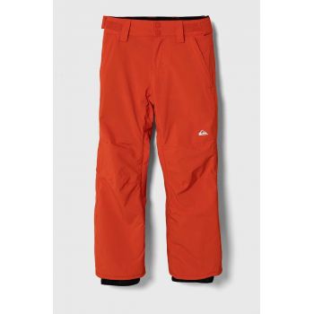 Quiksilver pantaloni de schi pentru copii ESTATE YTH PT SNPT culoarea portocaliu