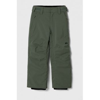 Quiksilver pantaloni de schi pentru copii ESTATE YTH PT SNPT culoarea verde