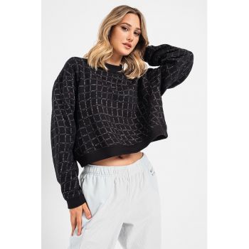 Bluza crop pentru fitness Luxe Cozy