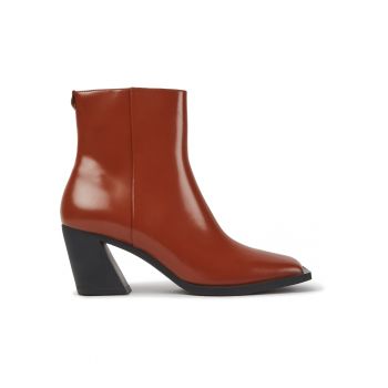Botine de piele cu toc masiv Karole 905