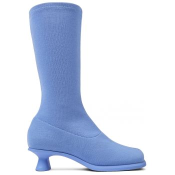 Cizme mid-calf cu parte superiora din material textil Dina 545 la reducere