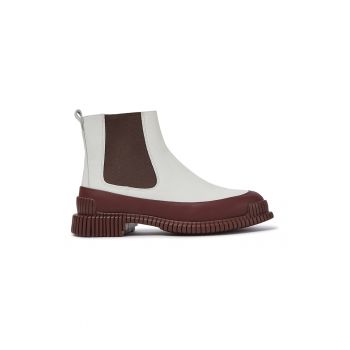 Ghete Chelsea din piele cu insertii din material textil Pix