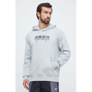 adidas bluza barbati, cu glugă, cu imprimeu