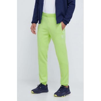 adidas Originals pantaloni de trening culoarea verde, neted de firma originali