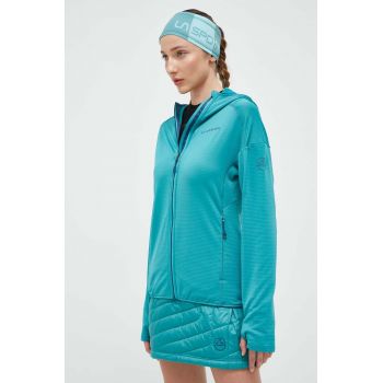 LA Sportiva hanorac Upendo Hoody culoarea verde, cu glugă, neted