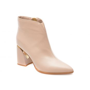 Botine GRYXX nude, 3C417, din piele naturala