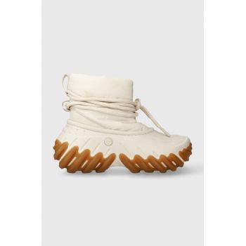 Crocs cizme de iarna Echo Boot culoarea bej, 208716