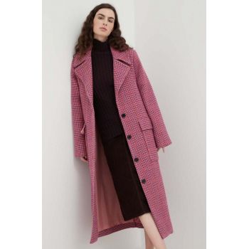 Lovechild palton din lana culoarea roz, de tranzitie de firma original