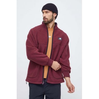 New Balance bluza barbati, culoarea bordo, neted de firma originala