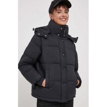 Pepe Jeans geaca femei, culoarea negru, de iarna