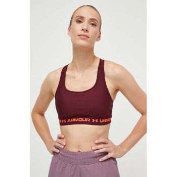 Under Armour sutien sport Crossback culoarea bordo ieftin