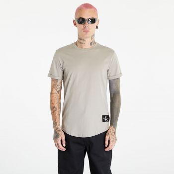 Calvin Klein Jeans Badge Turn Up Short Sleeve T-Shirt Grey