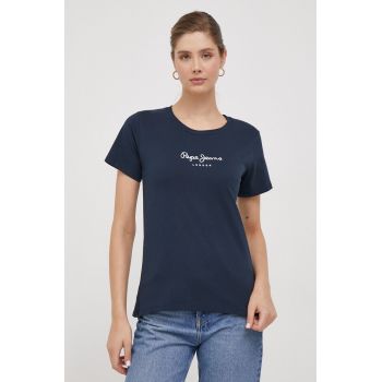 Pepe Jeans tricou din bumbac Wendys femei, culoarea albastru marin ieftin