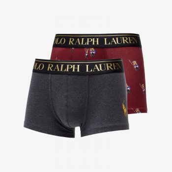 Ralph Lauren Polo Trunk Gb 2-Pack Charcoal/ Holiday Red la reducere
