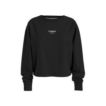 Bluza sport din amestec de bumbac organic cu logo
