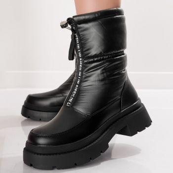 Cizme Dama Imblanite Negre din Fas Kinana Cizme Dama Imblanite Negre din Fas Kinana