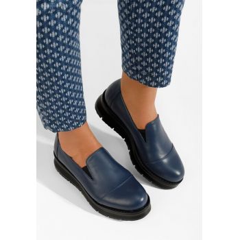 Pantofi casual dama piele Raima navy