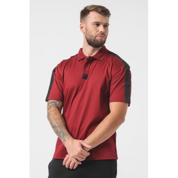 Tricou polo cu benzi logo Deabo