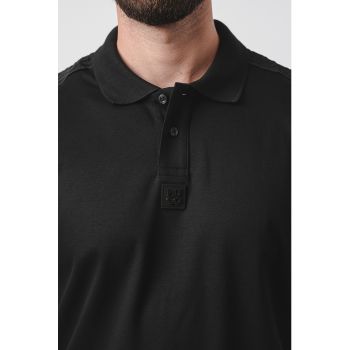 Tricou polo cu benzi logo Deabo