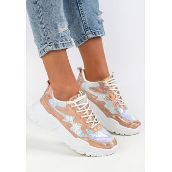 Sneakers dama Glarus Bej la reducere